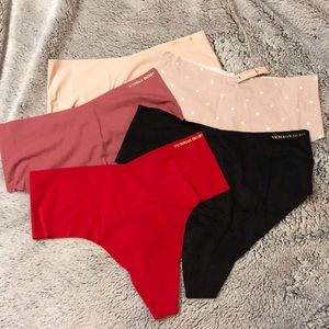 VS  No show high waist and midi thongs XL NWT